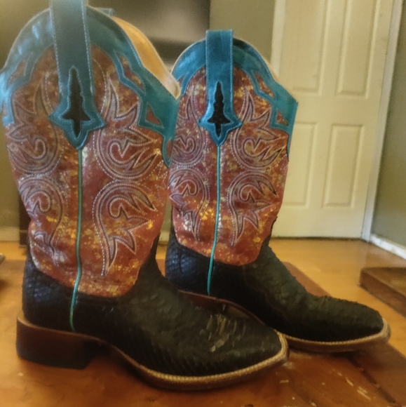 Cinch boots size 7.5B EXOTIC cowgirl boots - Picture 3 of 9